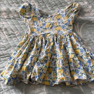 Janie and Jack Yellow and Blue Floral Dress